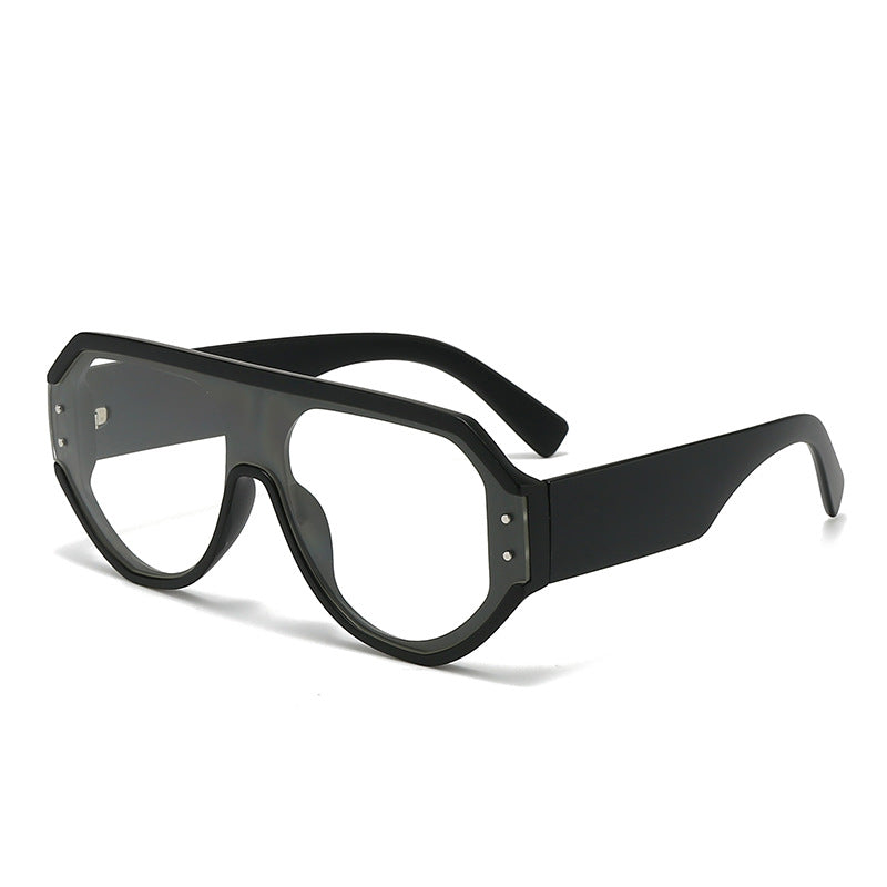 Damen modische oversized Sonnenbrille mit breitem Rahmen Karnz