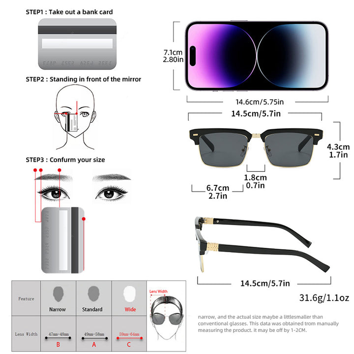 Modische Sonnenbrille mit Quadratischem Rahmen und Stilvollem Design Karnz