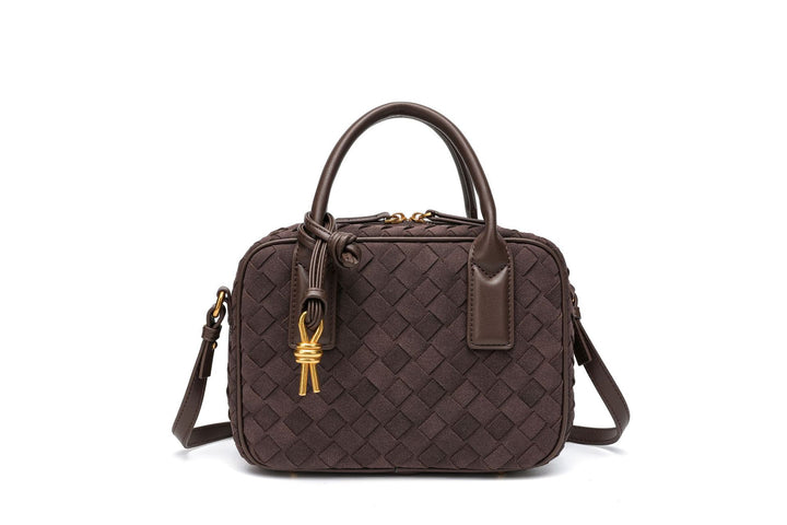 Texturierte Leder Boutique-Handtasche Karnz