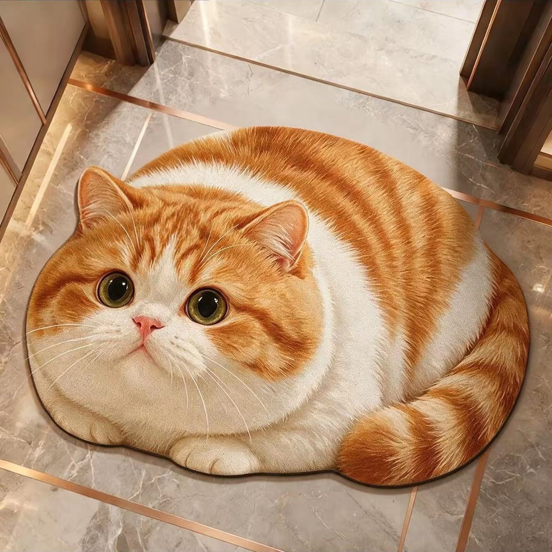 Katzenmotiv rutschfester Badezimmerteppich