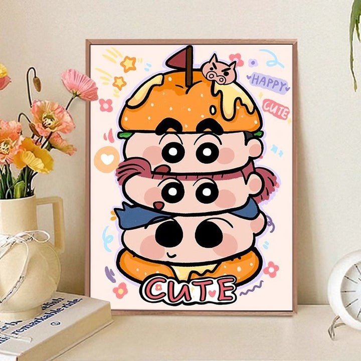 Verspielt katzenmotiviertes Food-Art-Druck Karnz