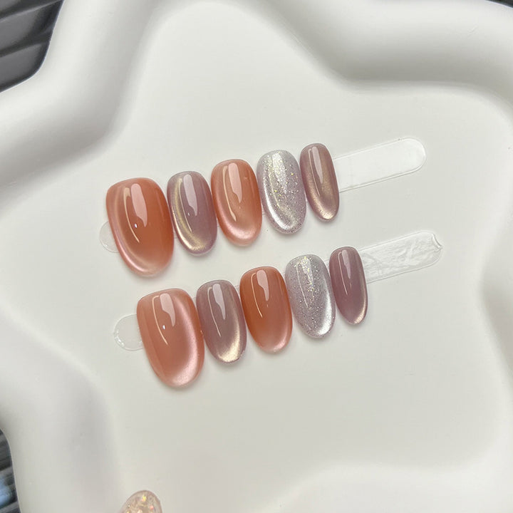 Elegantes Press-On-Nagelset mit Ombre-Finish