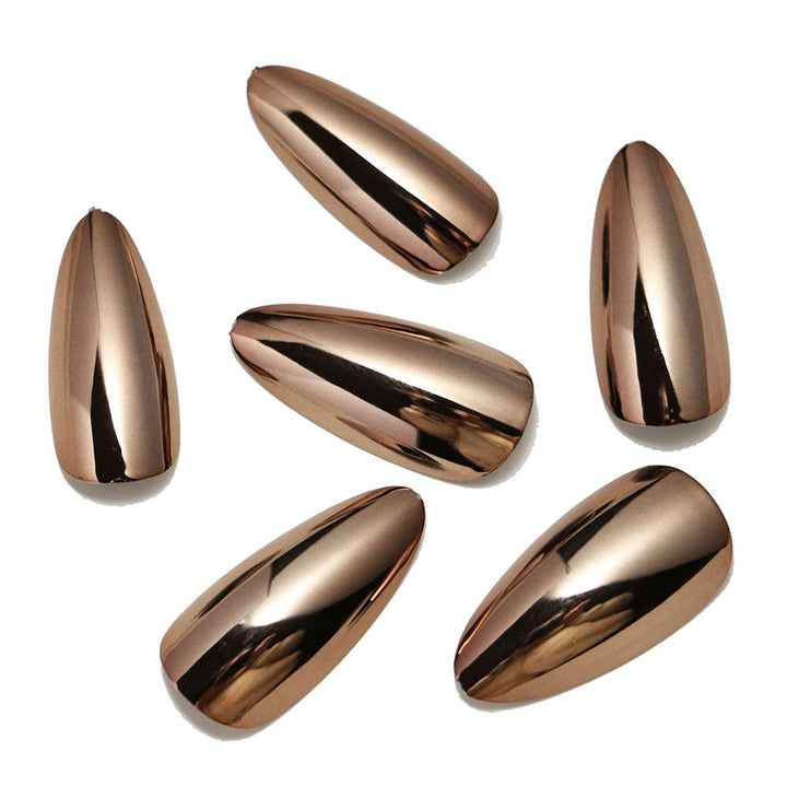 Metallic Stiletto Press-On Nails Karnz