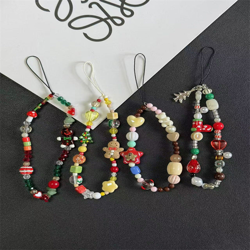 Festive Beaded Charm Handy Lanyard Karnz