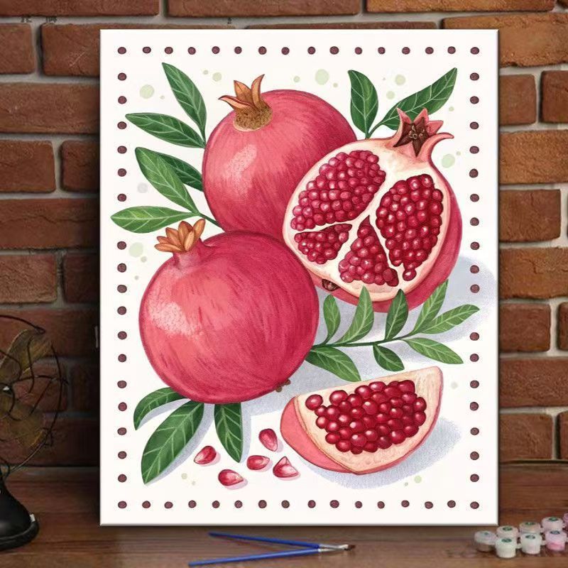 Pfirsichblüte dekorativer Leinwand-Kunstdruck Karnz