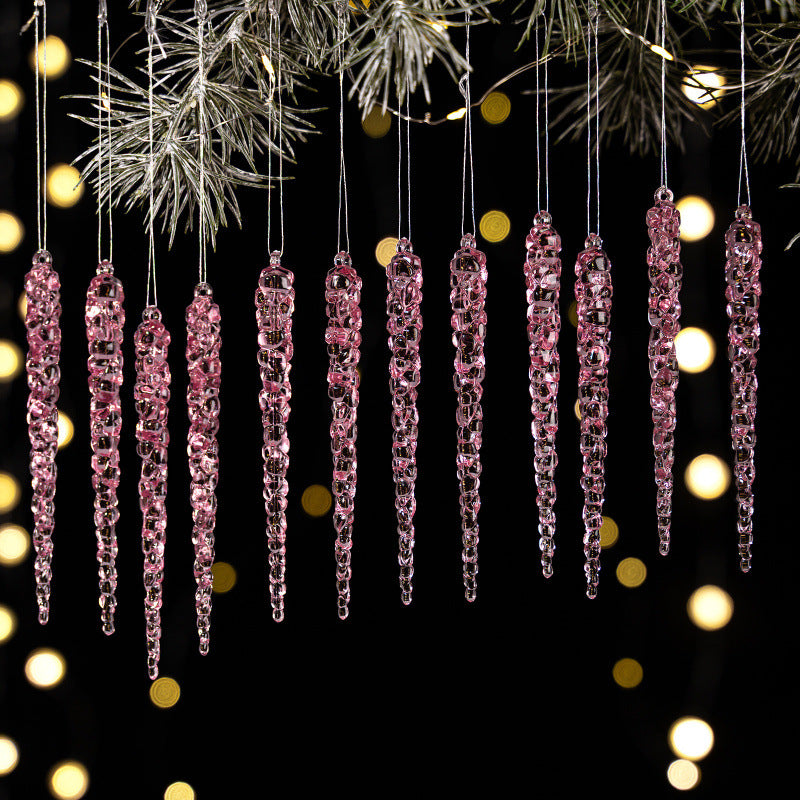 Dekorative Weihnachtsbaumanhänger in Eiszapfen-Form Karnz