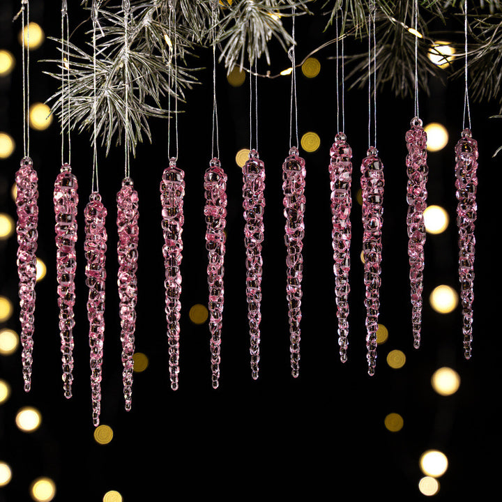 Dekorative Weihnachtsbaumanhänger in Eiszapfen-Form Karnz