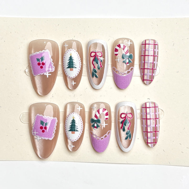 Saisonales Dekoratives Press-On Nagelkunst Set