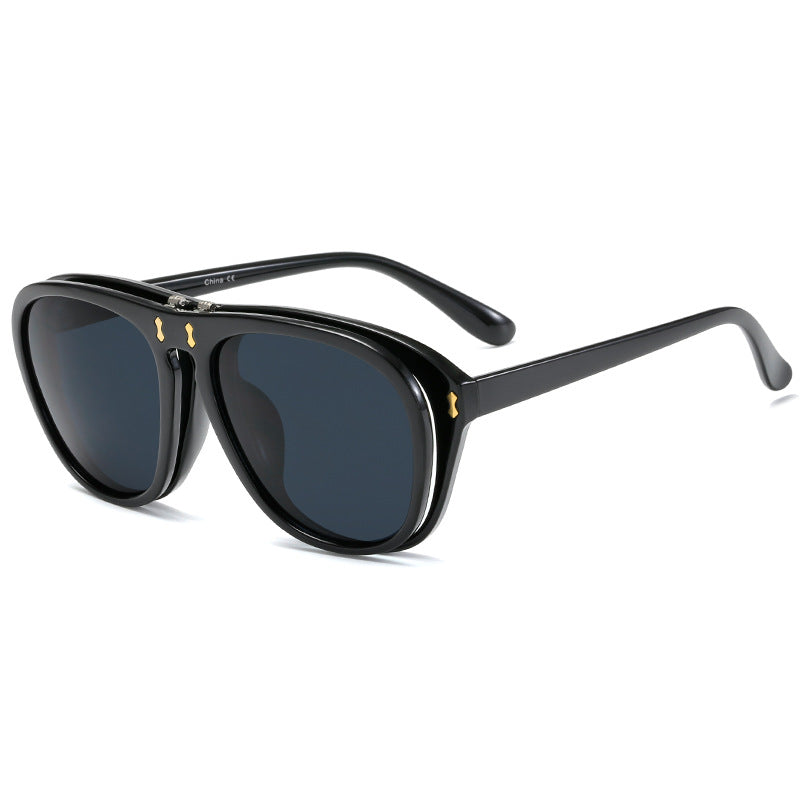 Damen moderne oversized Sonnenbrille mit einzigartigem Tortoise-Design Karnz