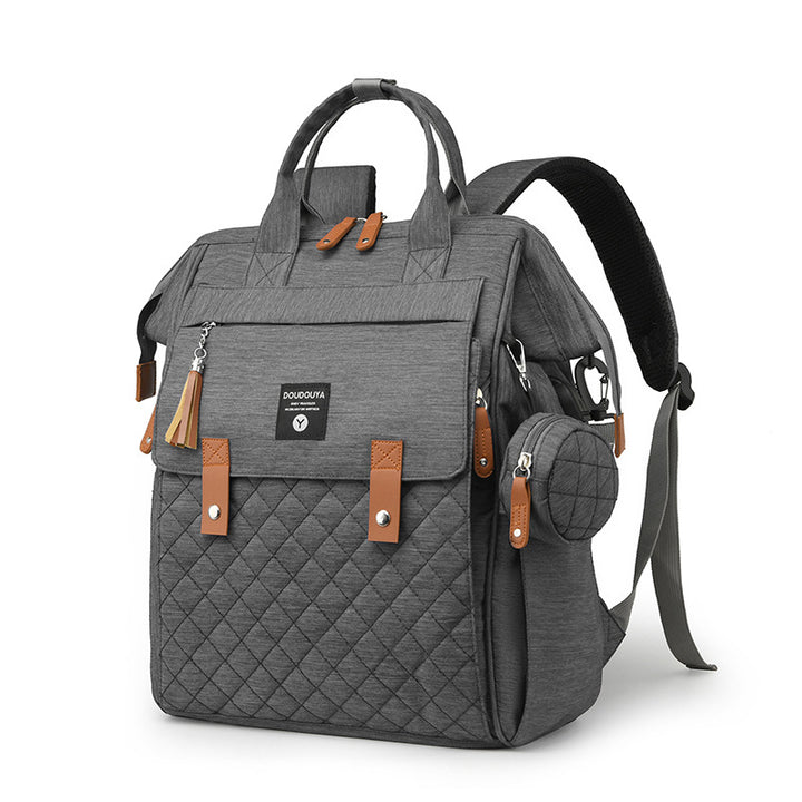 Multifunktionaler gesteppten Windelrucksack Karnz