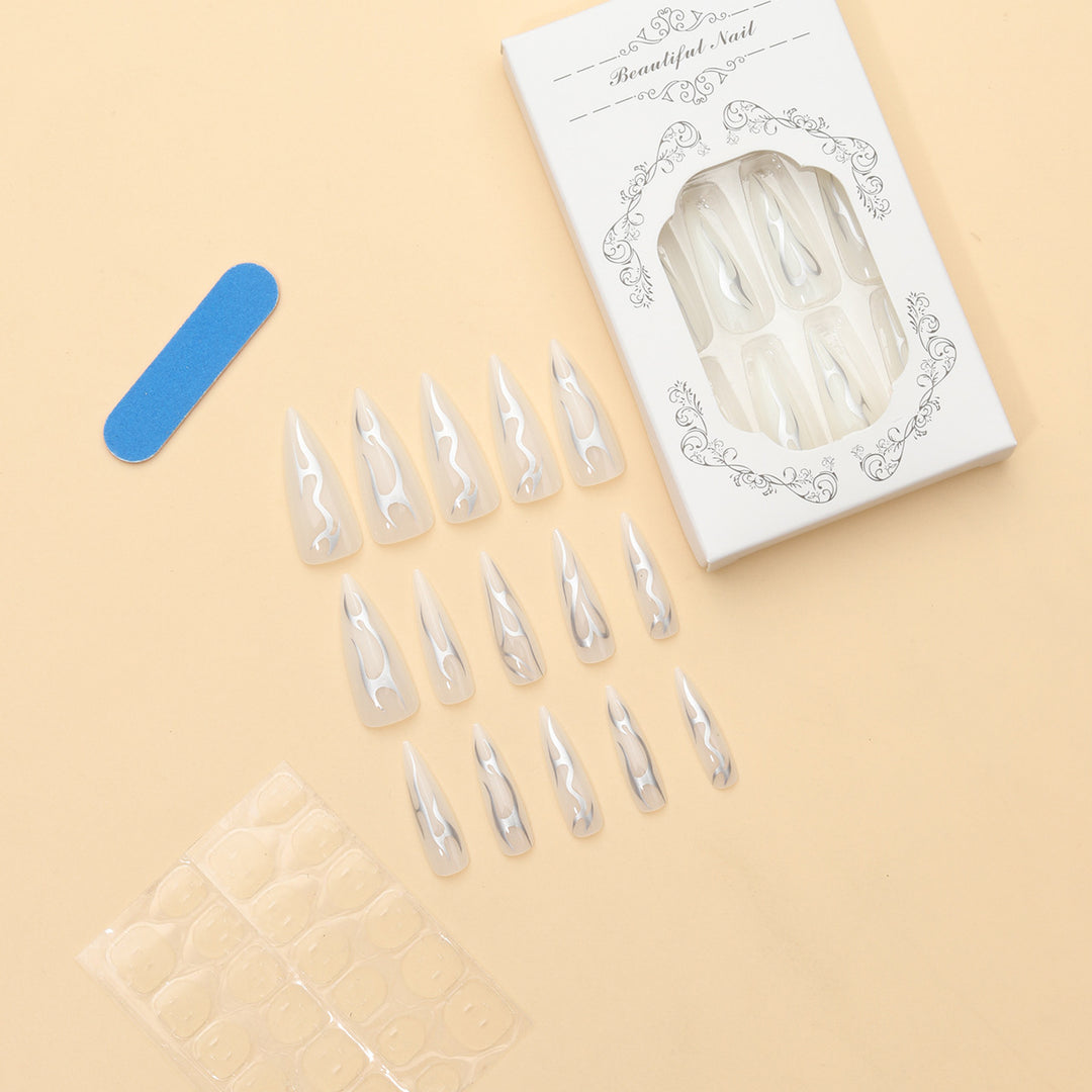 Künstlerisches Stiletto-Nageldesign Karnz