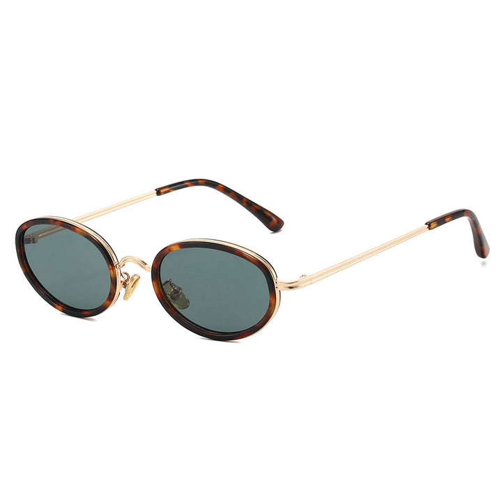 Damen modische Sonnenbrille mit hochwertigem Rahmen und runden Gläsern Karnz