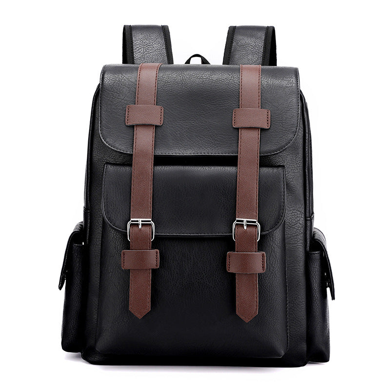 Vintage Stil Leder Rucksack Karnz
