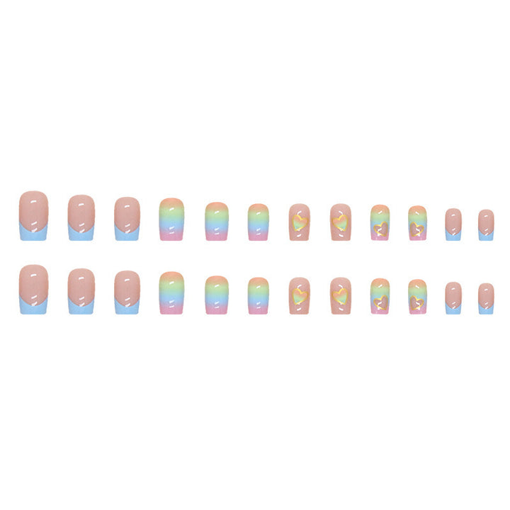 Künstlerische Herz-Themen Press-On Nageldesigns Karnz