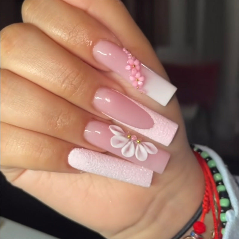 Glamouröse Glitzer-Stiletto Press-On Nägel Karnz