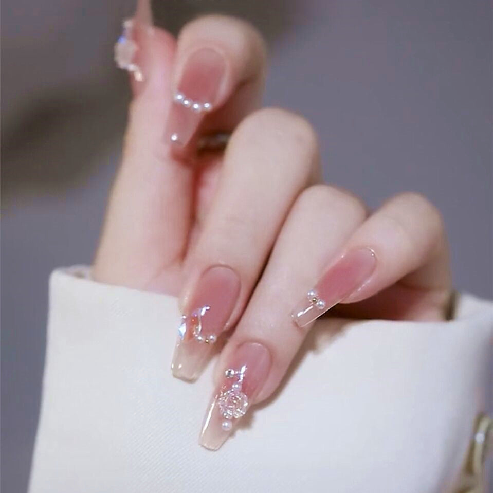Festliche Nagelkunst Press-Ons Karnz