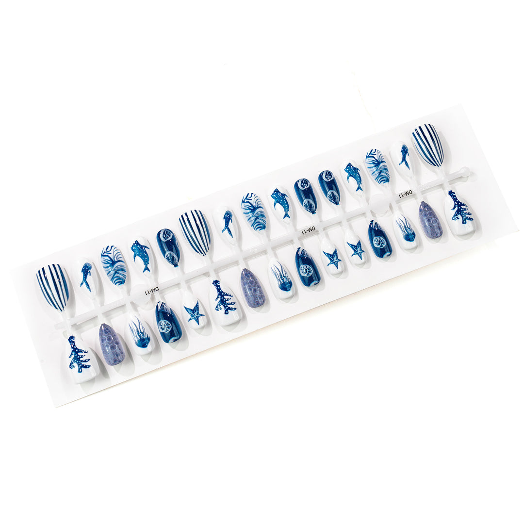 Maritimes Drucknagel-Kunst-Set