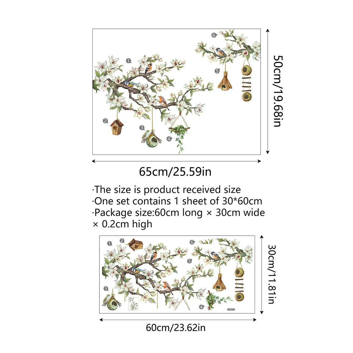 Karnz | 💐 Buntes Blumengeschenk Fensteraufkleber 🖼️ (Entfernbare ohne Rückstände)
