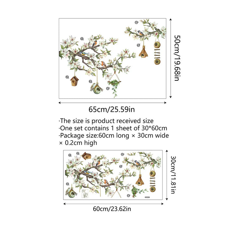 Karnz | 💐 Buntes Blumengeschenk Fensteraufkleber 🖼️ (Entfernbare ohne Rückstände)