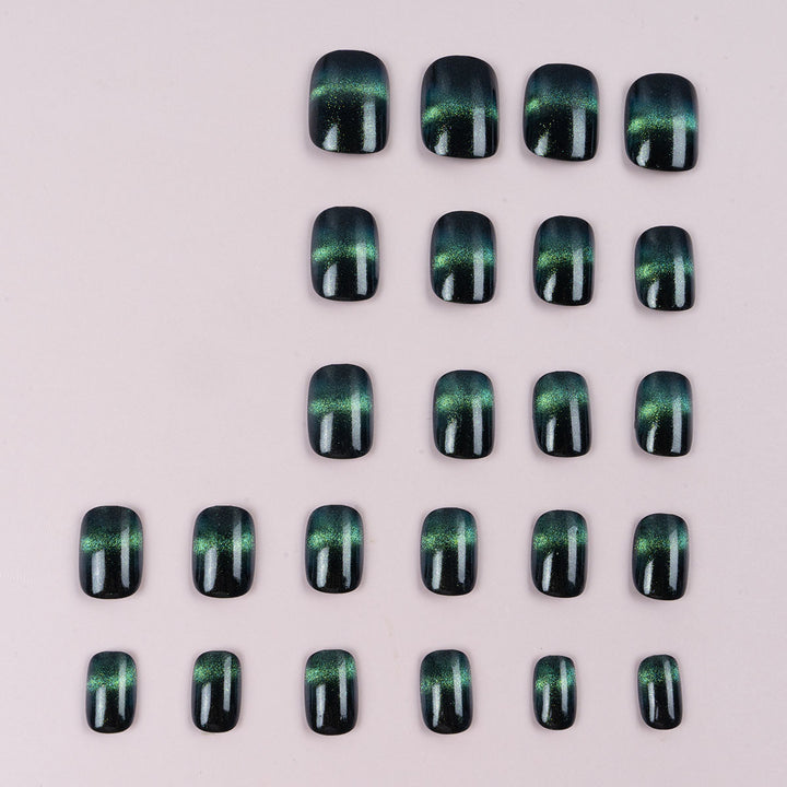 Press-On Nagelkunst Set mit glänzendem Verlaufsdesign