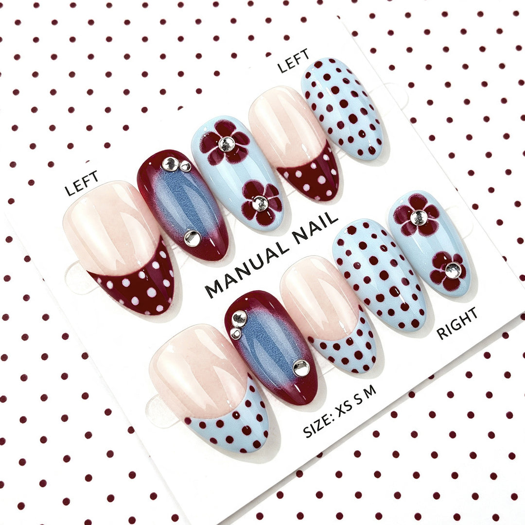Blumenkarten-Händedruck-Nagelset
