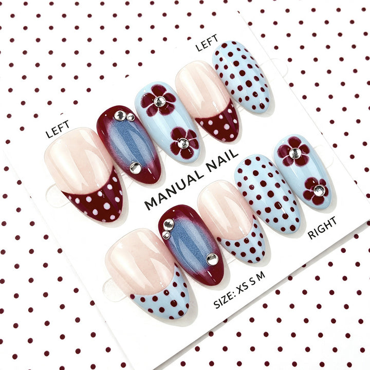 Blumenkarten-Händedruck-Nagelset