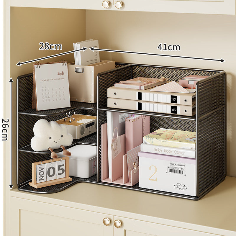 Theken-Mesh-Modular-Küchenaufbewahrungsorganisator mit Mehrfachfächern