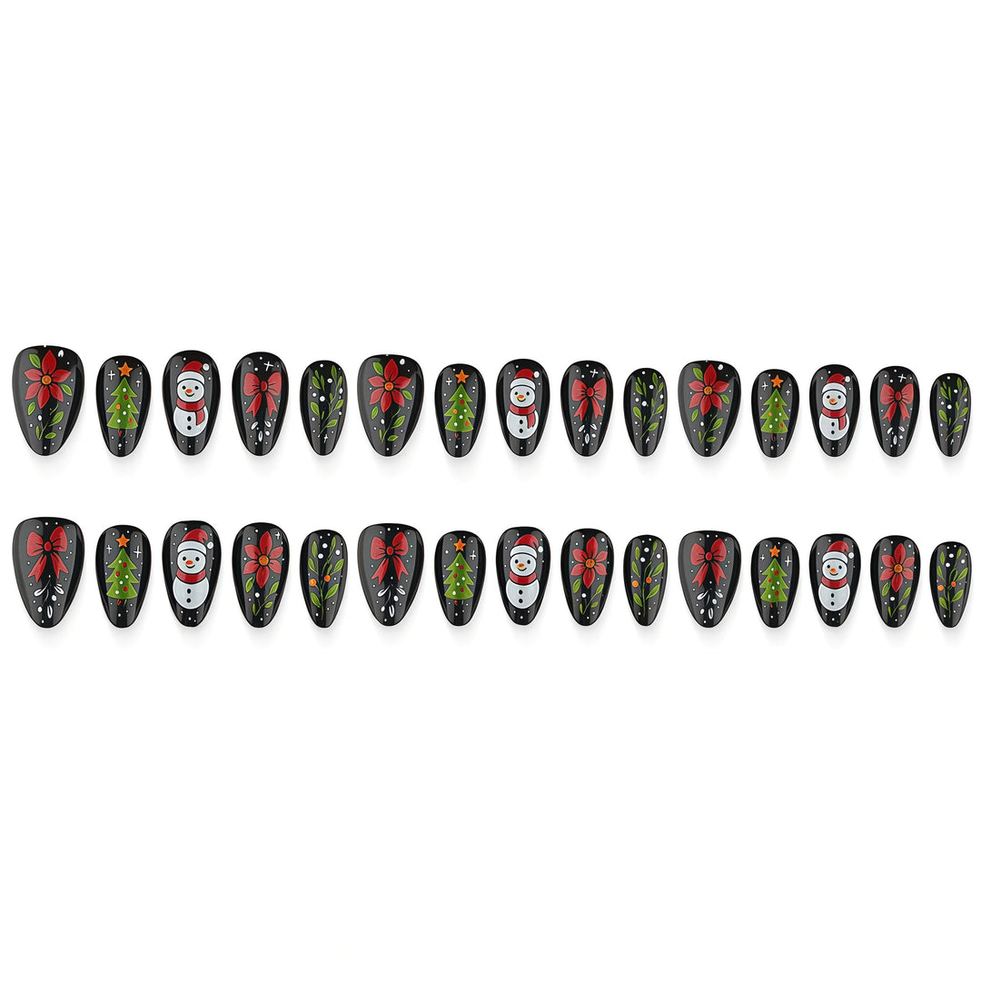 Kunstnagelset mit festlichem Weihnachtsdesign Karnz