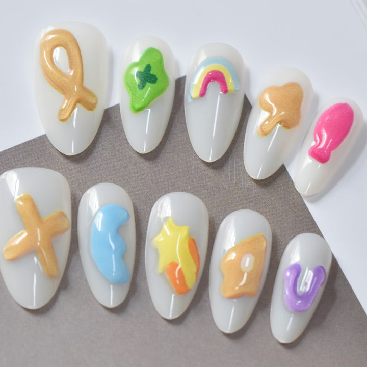 Künstlerisches Gel-Nagelkunst-Design Karnz