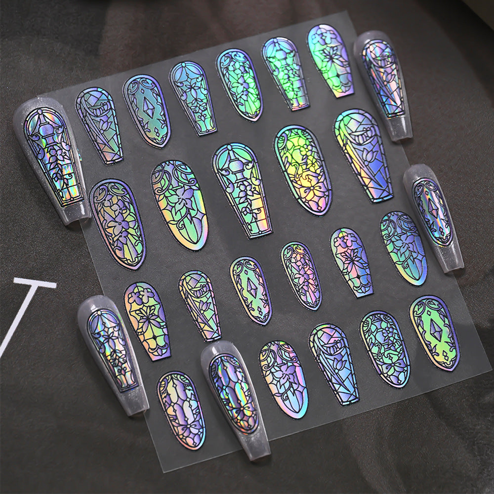 Künstlerische Nagelkunst Aufkleber