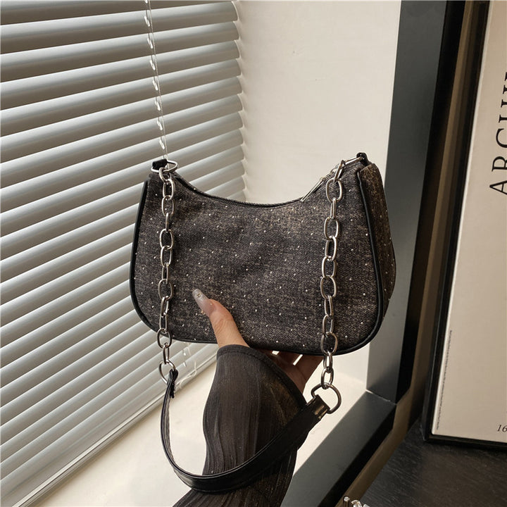 Vintage-inspirierte Denim Hobo-Tasche Karnz