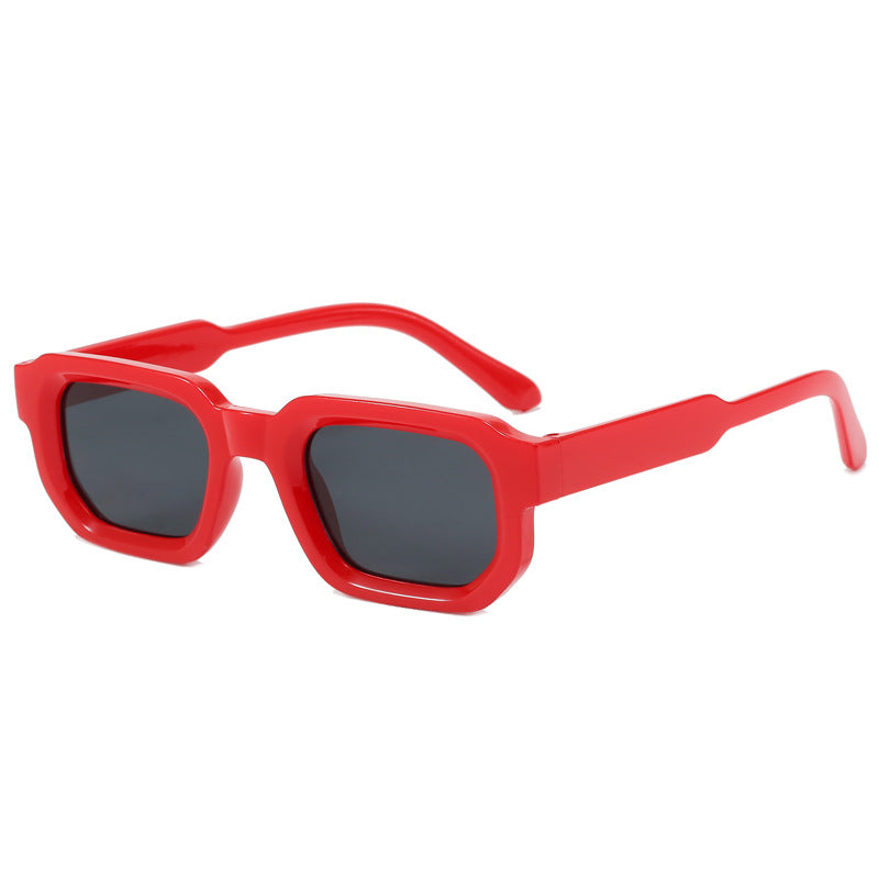 Damen Modische quadratische Sonnenbrille mit klarem Rahmen Karnz