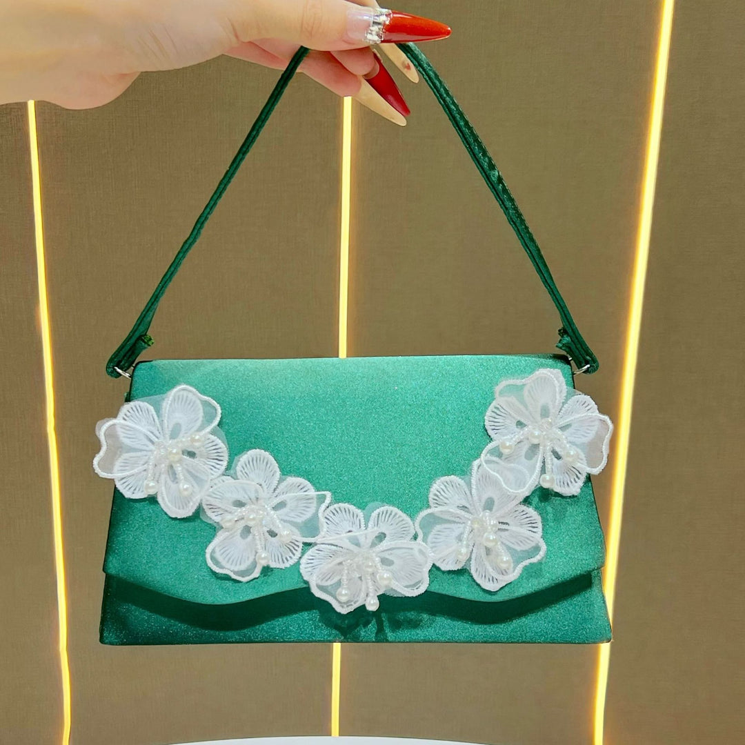 Blumenakzent Abendhandtasche