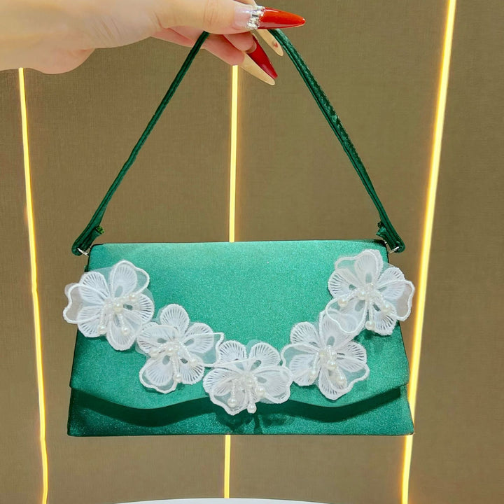 Blumenakzent Abendhandtasche