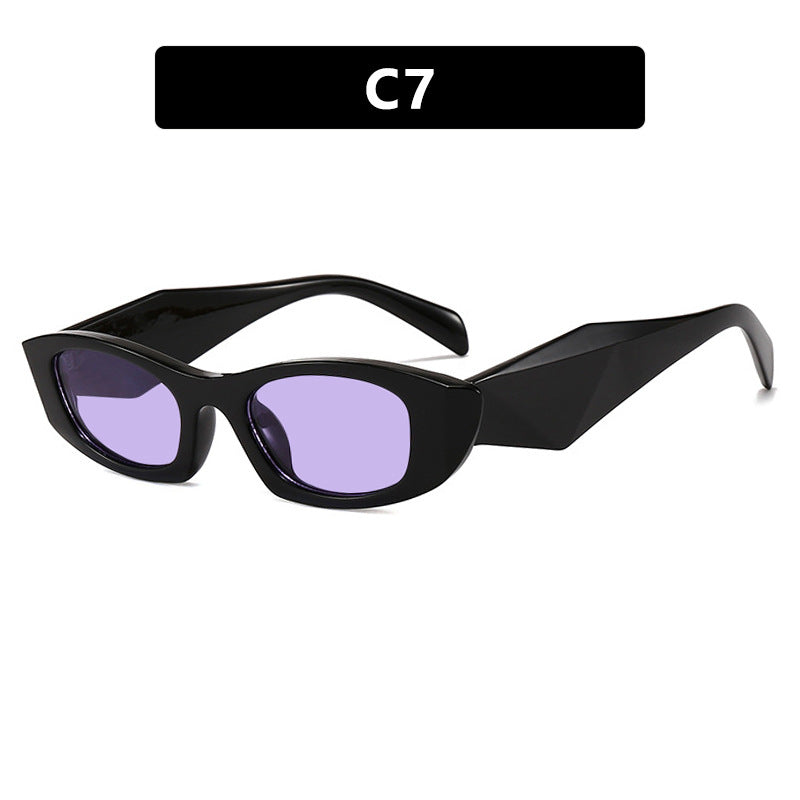 Damen trendige Cat-Eye Sonnenbrille mit einzigartigem Rahmen und UV-Schutz Karnz