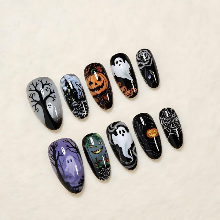 Halloween-Themen Press-On Nagelkunst Design Set Karnz