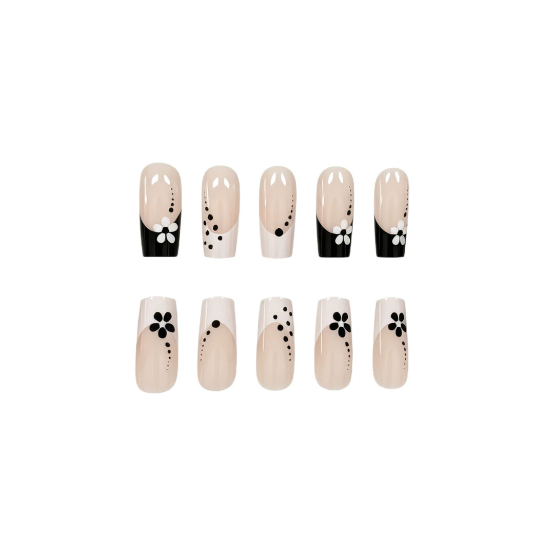 Dekorative florale Acryl Press-On Nagelkunst Karnz
