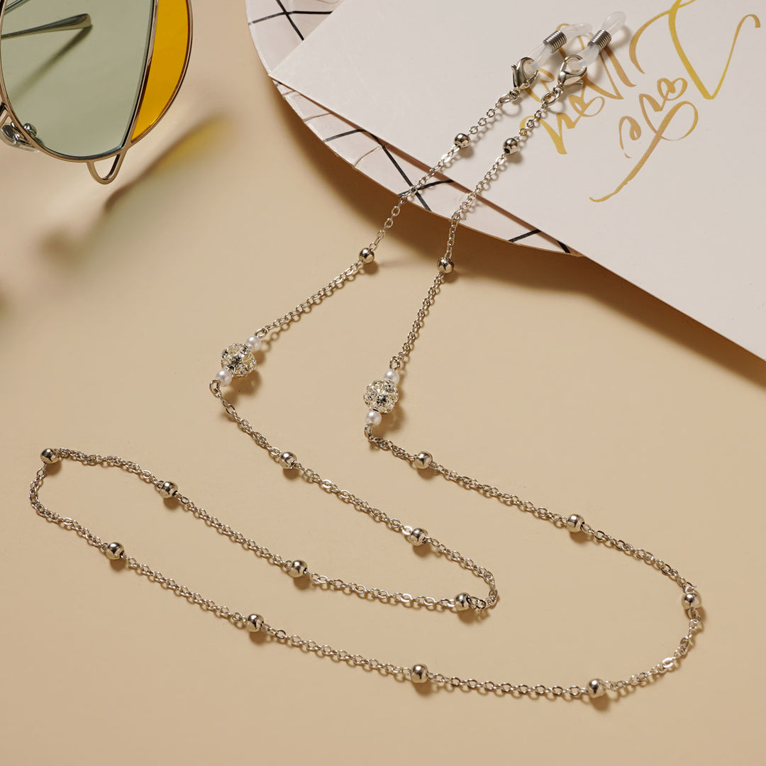 Elegante Perlen Brillen Kette Karnz