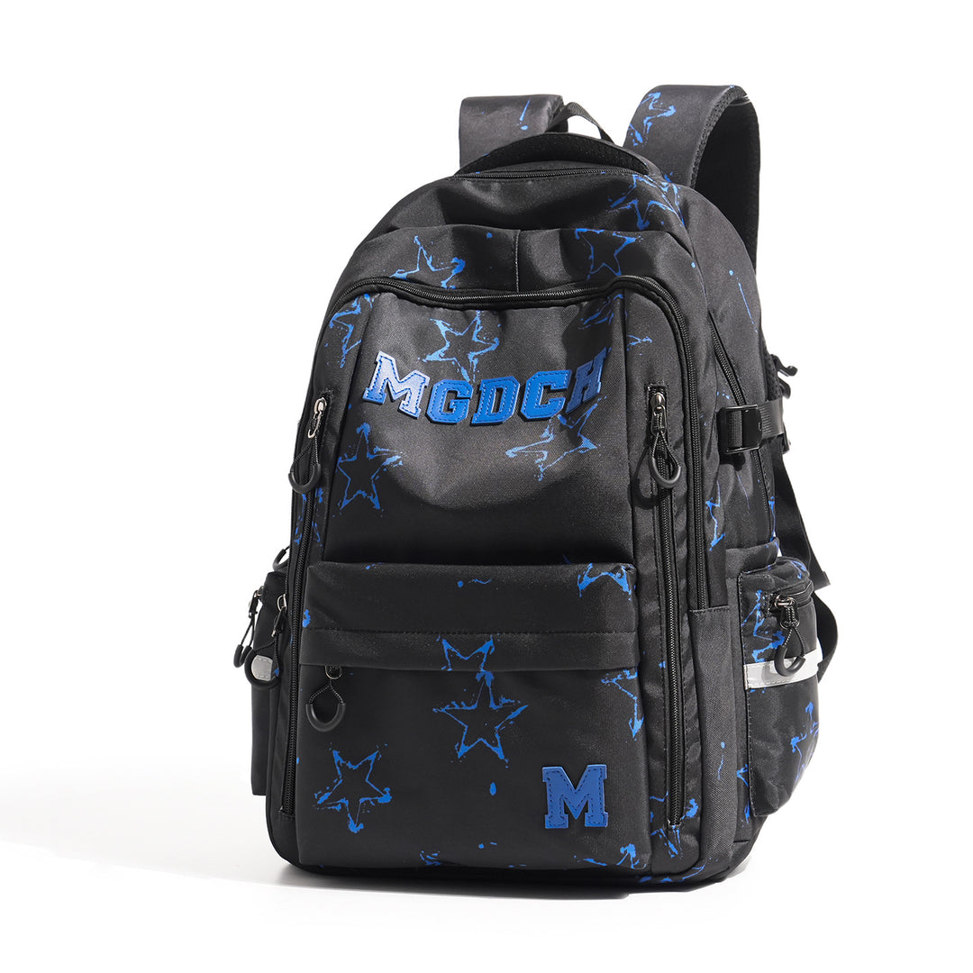Stern-Print Multi-Fach Rucksack Karnz