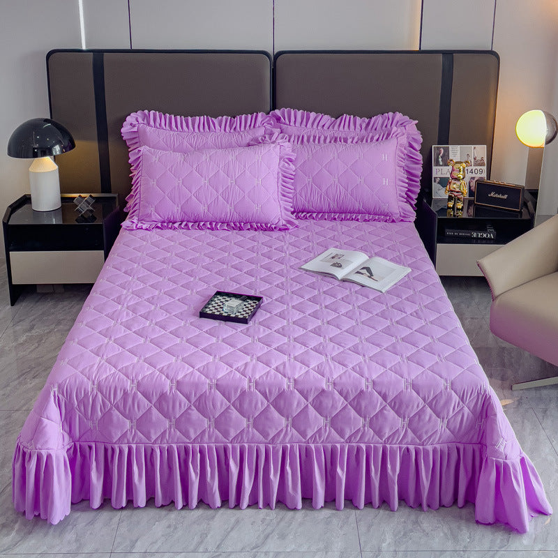 Stylish quilted duvet cover set