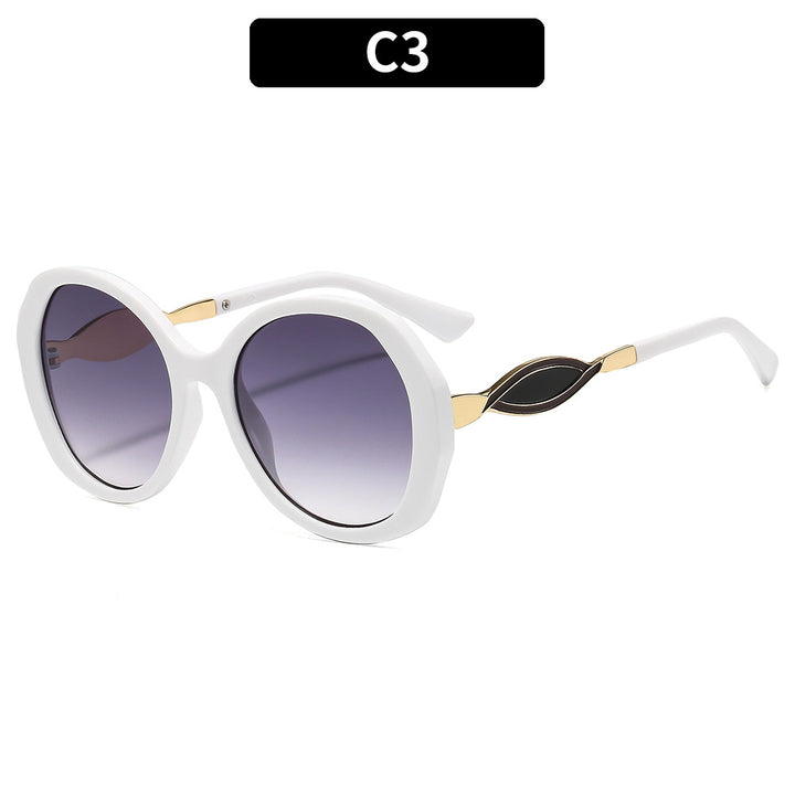 Oversized Geometric Shell Sonnenbrille Klassischer Stil