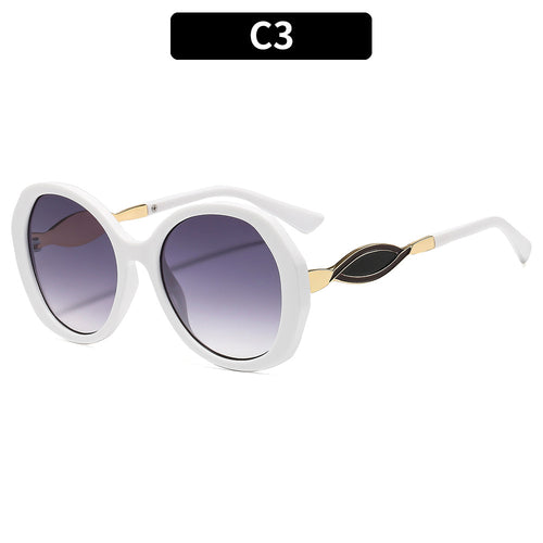 Oversized Geometric Shell Sonnenbrille Klassischer Stil