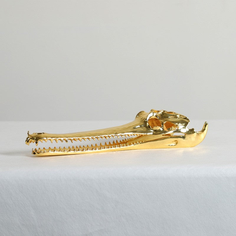 Dekorative Krokodilsschädel Skulptur