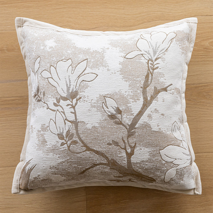 Floral Dekokissen mit strukturiertem Gewebe