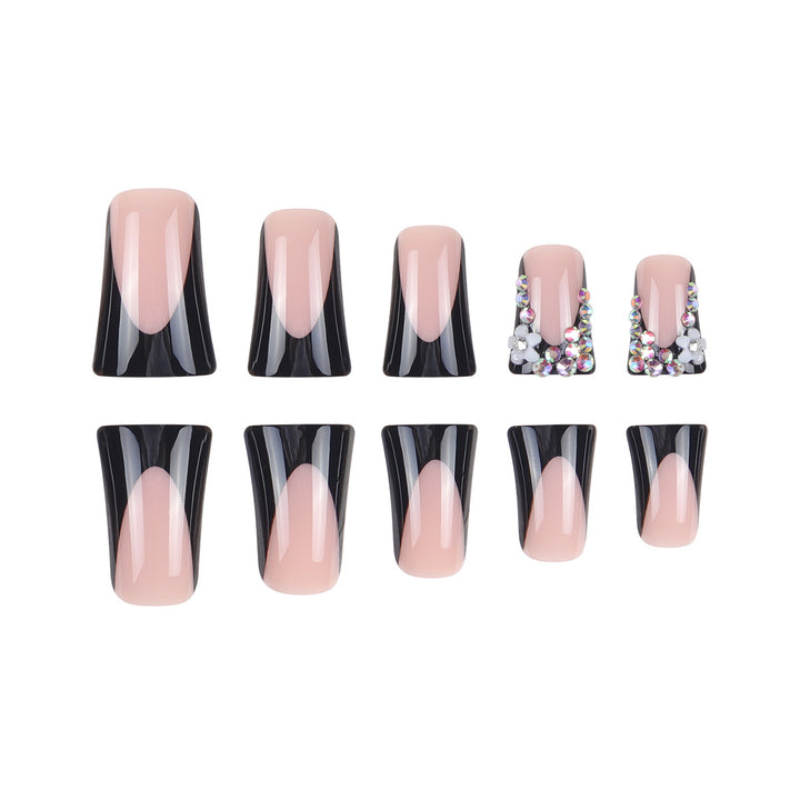 Stiletto Glitter-beschichtete Press-On Nägel Karnz