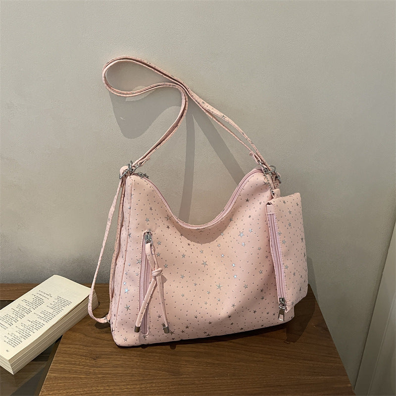 Stern-verschönertes Hobo-Handtasche