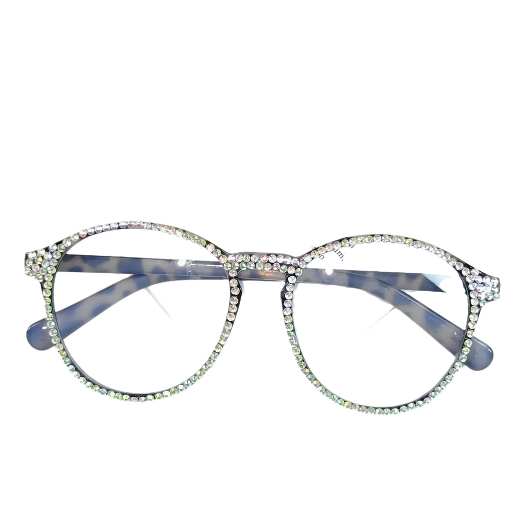 Damen Stylische Katzenaugen-Brille mit funkelndem Strassbesatz Karnz