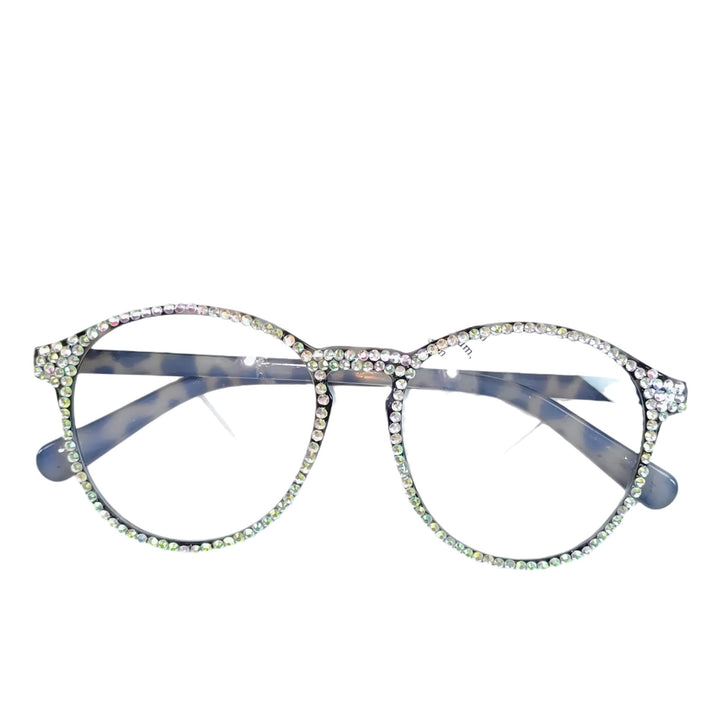 Damen Stylische Katzenaugen-Brille mit funkelndem Strassbesatz Karnz