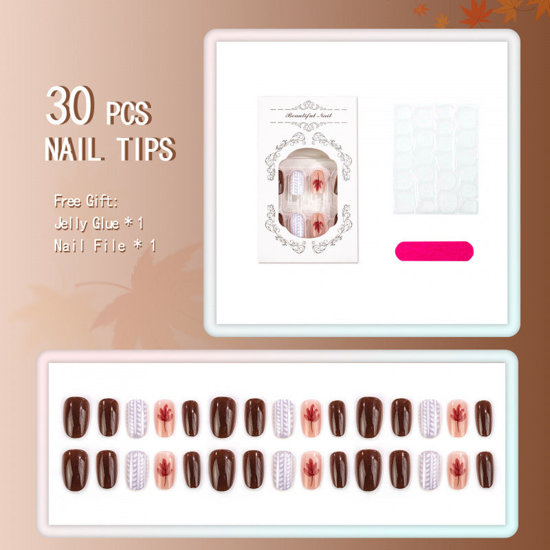 Künstlerisches, von der Natur inspiriertes Press-On-Nagelset
