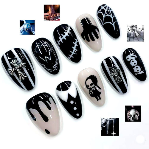 Themenbezogenes Gothic Press-On Nail Set